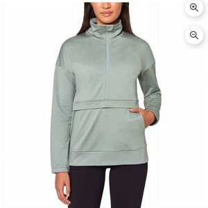 Mondetta Women's Moisture Wicking Kangaroo Pocket Popover Half-zip Active Top-S
